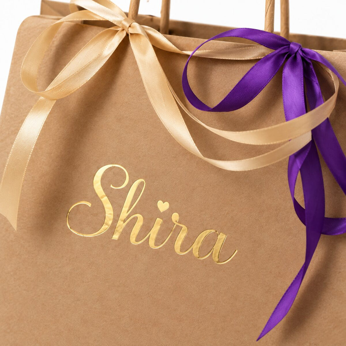 Personalized Kraft Gift Bag with Name