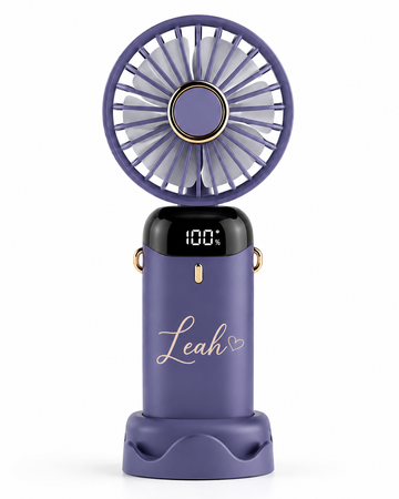 Rechargeable 3-in-1 Portable Fan with 5 Speeds and LED Display