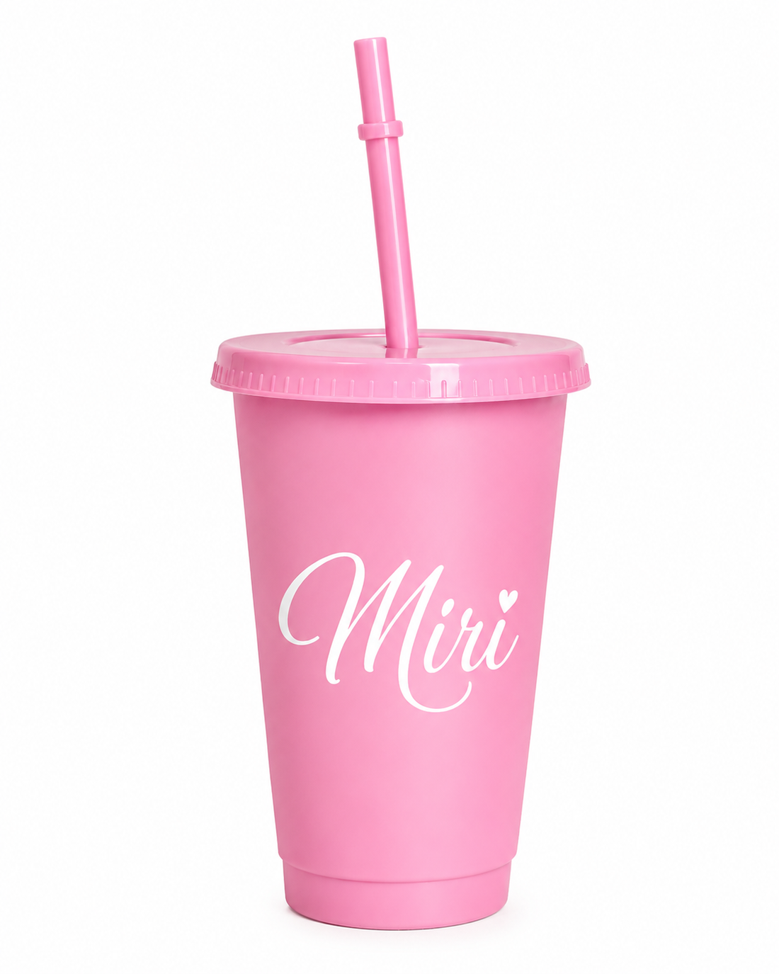 Children's cup with a black straw