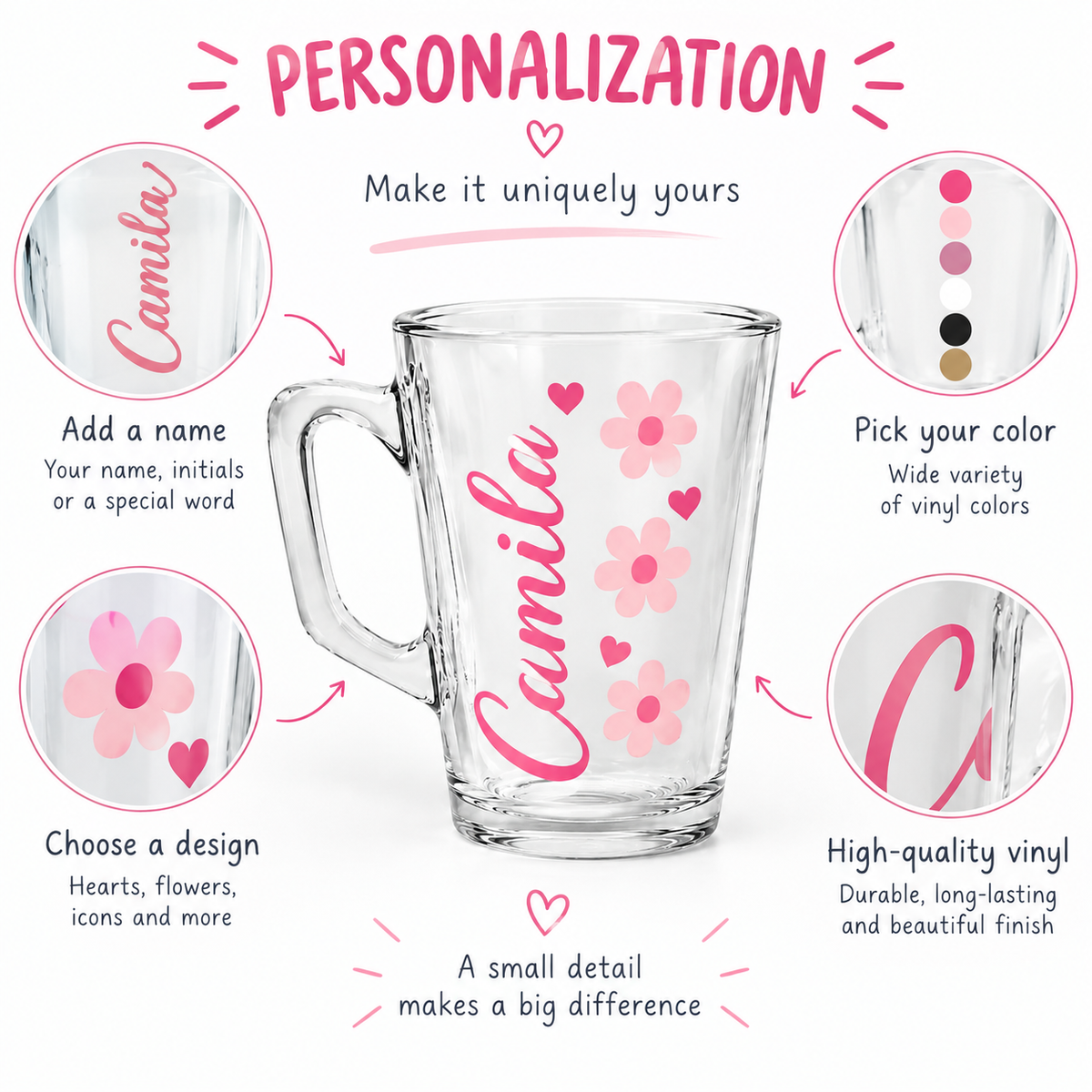 Personalized Glass Mug with Name – image 3