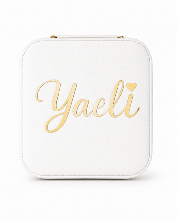 Personalized Travel Jewelry Box for Him | Compact Jewelry Organizer with Name and Zipper