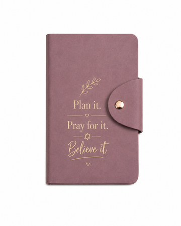 Personalized A6 Notebook with Magnetic Closure | Elegant Customizable Notebook for Writing, Planning, and Journaling – Mauve Pink