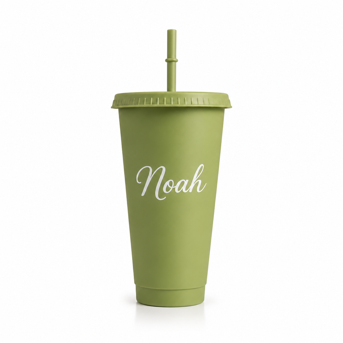 Personalized 710 ml Straw Cup with Name in pistachio