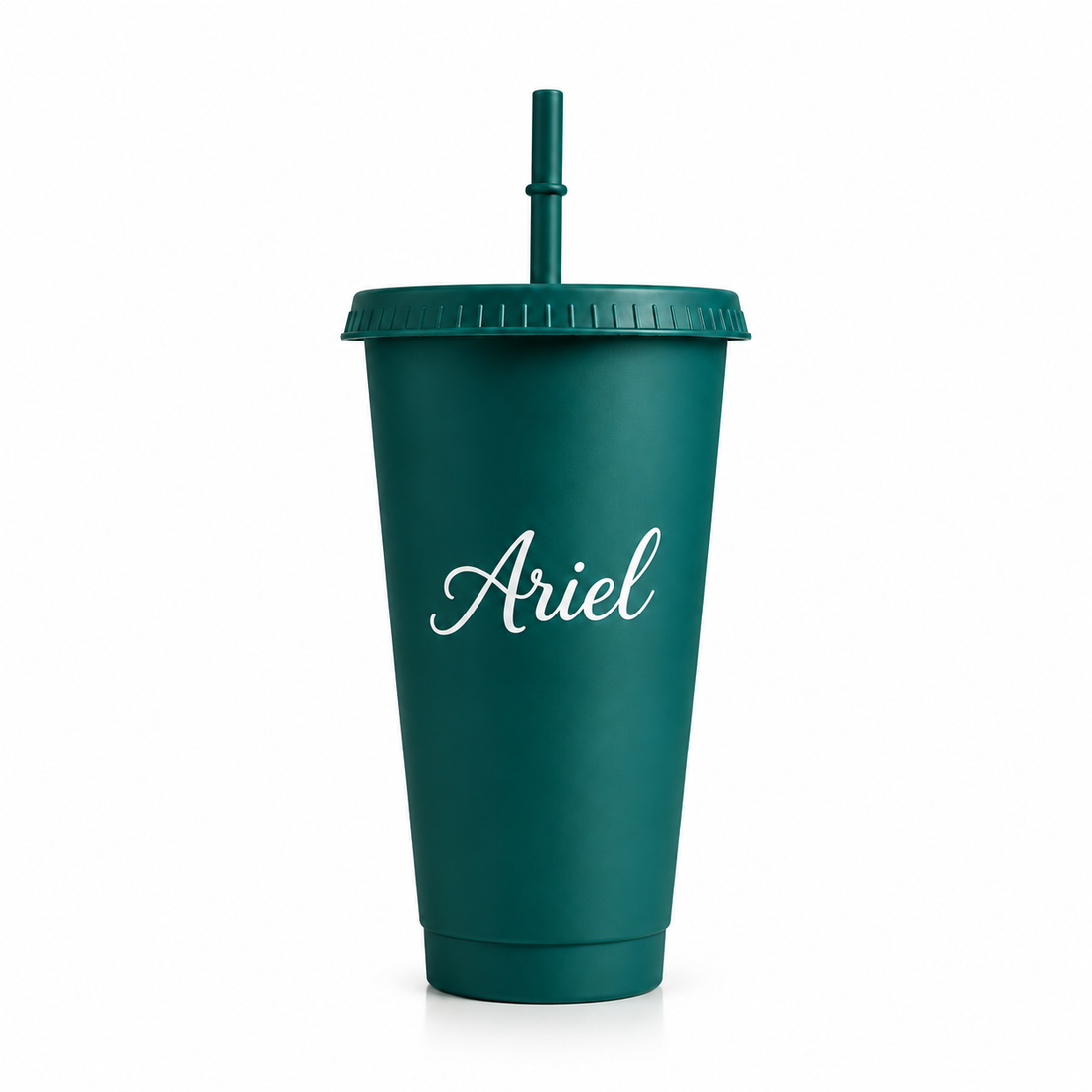 Personalized 710 ml Straw Cup with Name in green