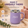 ספל סגול בהתאמה אישית עם שם כמתנה