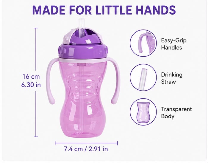 Personalized Kids' Straw Cup with Name – image 2
