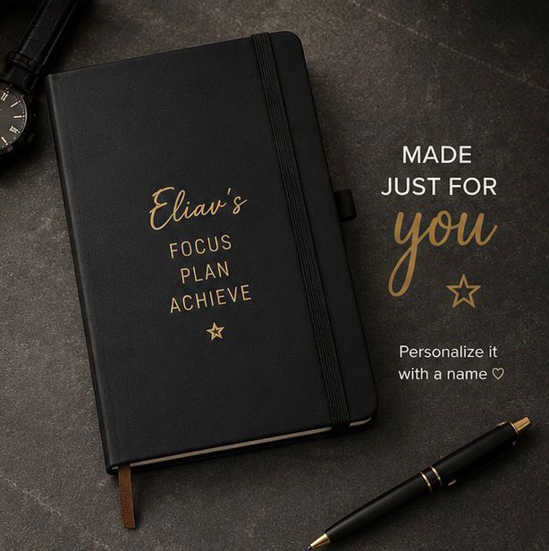 Personalized Black A5 Notebook with Name – image 3