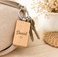 Personalized Wooden Keychain with Name or Message – image 4