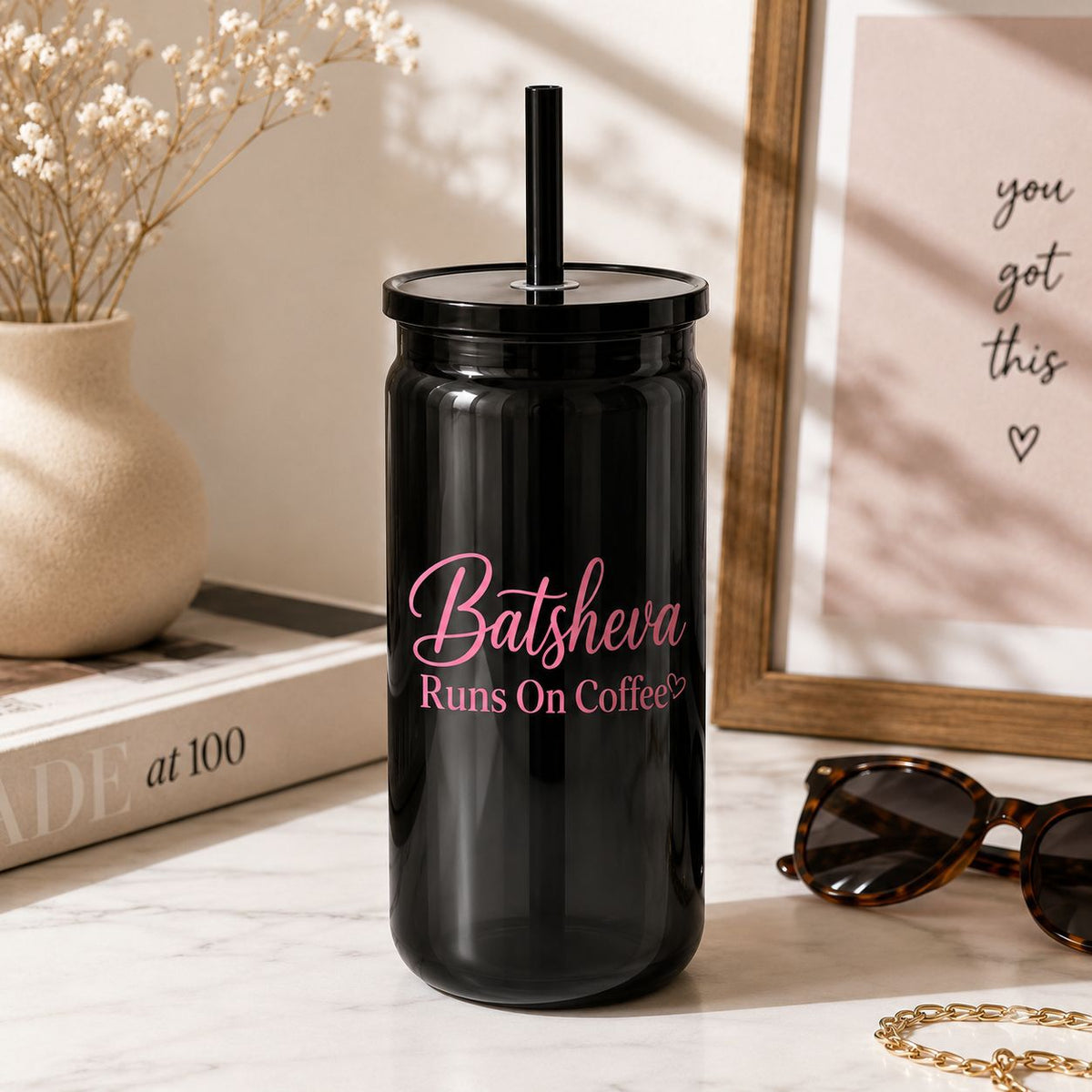 Personalized Black Tumbler with Name – image 4