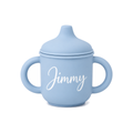 Personalized Kids' Silicone Sippy Cup with Name in light blue
