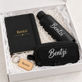 Personalized Black Gift Box packed in a white personalized gift box