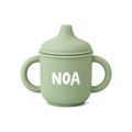 Personalized Kids' Silicone Sippy Cup with Name in green