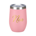 Personalized Insulated Tumbler with Lid and Name in light pink