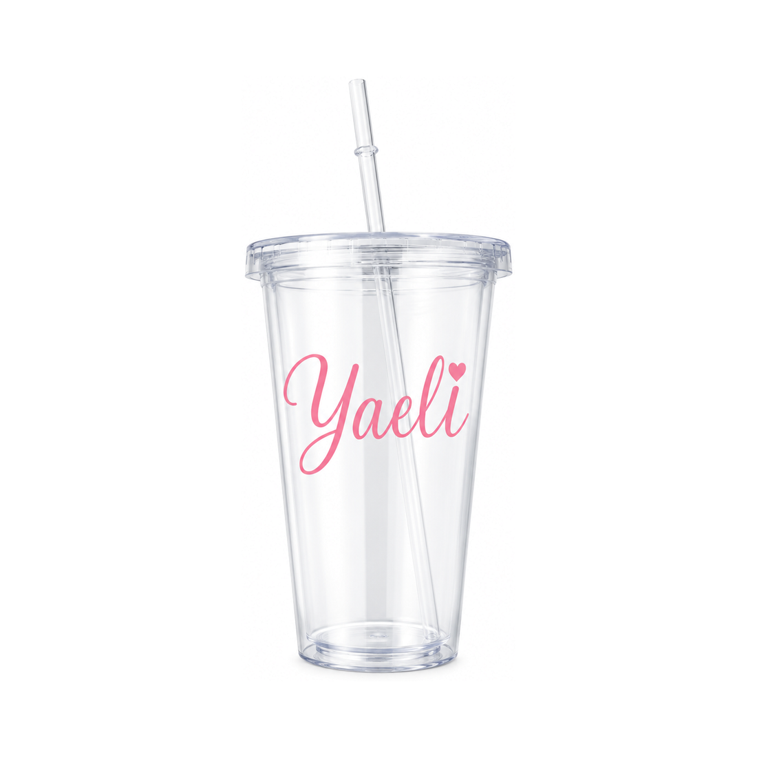 Personalized Clear Acrylic Tumbler with Name